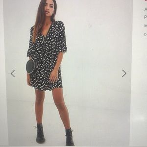 Asos - black and white dotted dress